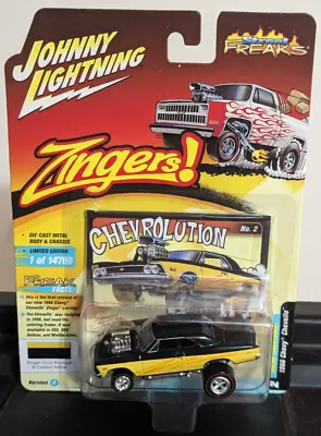 Johnny Lightning Street Freaks 1966 Chevy Chevelle Yellow And Black MOC • $6.99
