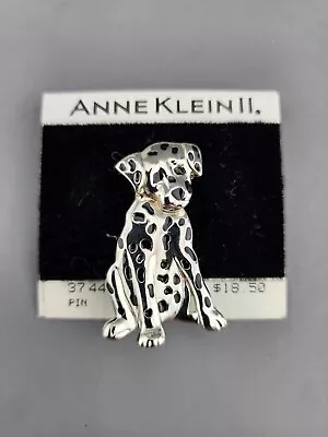 Vintage Silver Tone AK ANNE KLEIN DESIGNER DALMATION DOG Puppy PIN BROOCH  • $13.99