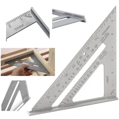 £3.45 • Buy SPEED SQUARE 7” ROOFING RAFTER ANGLE TRIANGLE Heavy Duty Aluminium GS3 Triangle 