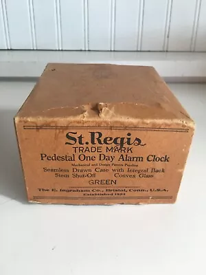 Vintage St Regis Pedestal One Day Alarm Clock Box Only • $8