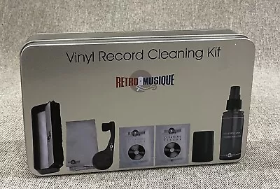 Retro Musique Vinyl Record Cleaning Kit Turntable Accessories Brush Solution • $19.96