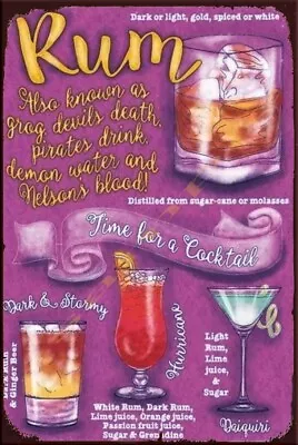 PIRATES DRINK Retro/ Vintage Café Home Décor Shed-Garage And Bar Tin Metal Sign • $12.99