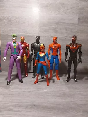 Marvel DC 12” Inch Figures Bundle Spider-Man Ironman Batman Captain America • £15.99