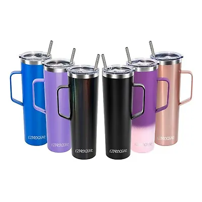 Ezprogear 2 Pack 34 Oz Stainless Steel Mug With Handle Double Wall Insulated • $37.95