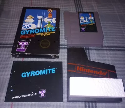Nintendo NES Gyromite 5 Screw Hang Tab Variant Complete In Box Authentic Works • $80