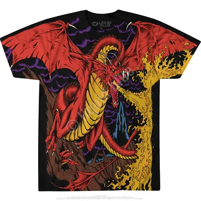 DRAGON-FIRE-2 SIDED Large Print T-SHIRT SMLXLXXL Game Of ThronesSmaugMulan • $28.69