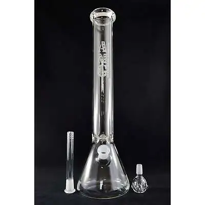 AMG Glass Massive 18 Inch Clear Beaker Base Glass Bong Water Pipe • $106.99