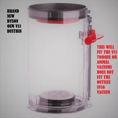 $75 • Buy NEW Original Dyson V11 Cordless Vacuum Cleaner Dustbin Bin Canister 970050-01