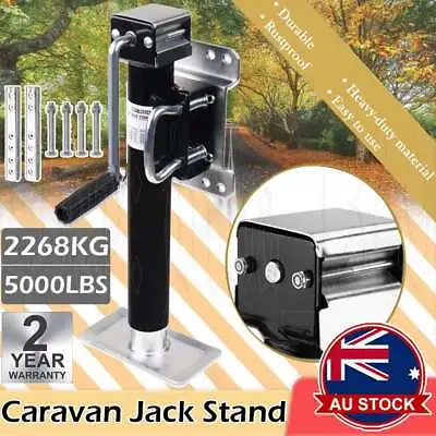Trailer Jack Stand 5000lbs/2268KG Caravan Canopy Jockey Wheel Solid Weld Bracket • $78.99