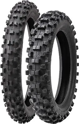 Tusk EMEX T-35 Soft/Intermediate Terrain Tire Combo- 70/100x17 & 90/100x14-85CC • $97.99