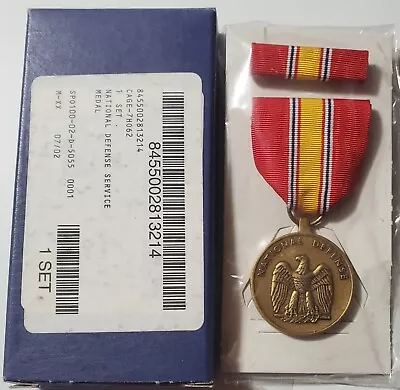 National Defense Service Medal & Ribbon Set Military Gi Issue W/org Box Ndsm New • $12.99