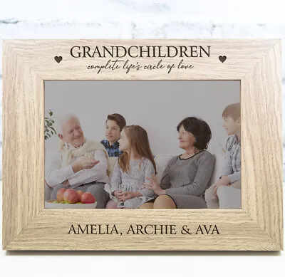 £13.99 • Buy Personalised Grandchildren Photo Frame Christmas Gift Grandma Grandad Gift