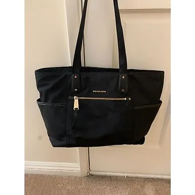 Michael Kors Black Nylon Handbag Laptop / Diaper Tote Carryon • $69.99