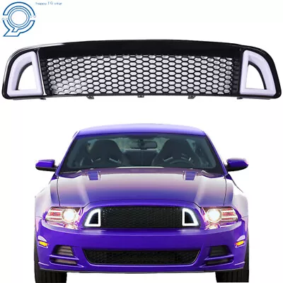 For 13-14 Ford Mustang Non-Shelby Front Upper LED Honeycomb Style Grille • $53.86