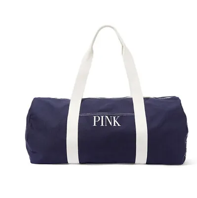 NWT Victoria's Secret LOVE PINK Duffle Luggage Gym Tote Large Overnight Bag Blue • $19.99