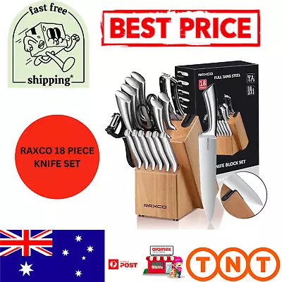 RAXCO Kitchen Knife Block Set With SHARPENER - AUS STOCKED And FAST SHIPPING. • $108.99