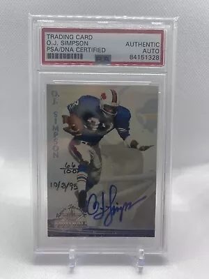 O.J. Simpson Signed *DAY OF ACQUITTAL* 10/3/1995 Williams Co Card Auto 66/100  • $700