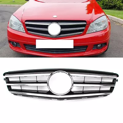 Black Grille Sport Style Grill Fits Mercedes Benz W204 C-Class C250 C300 08-14 • $54.75