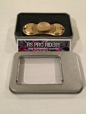 SOLID BRASS RS PRO RIDERS™ FIDGET HAND FINGER SPINNER Si3N4 CERAMIC BEARING GIFT • £18.95