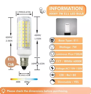 HXLED E11 LED Bulb Mini Candelabra Base • $15.29