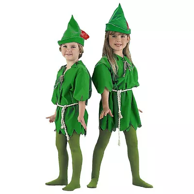 Peter Pan ELF Robin Hood Unisex Kids Book Week Fancy Costume Age 4-6 • $42.90