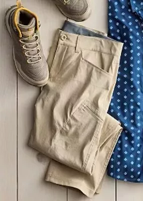 Eddie Bauer Mens Sz 34x30 Rainier LT KHAKI  50 UPF+ Straight Fit Stretch Pants  • $27.20