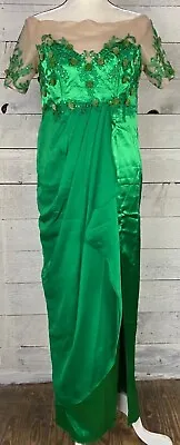 Vintage Mar S. Lapena Haule Maxi Dress Sz 10 Couture Party Cocktail Evening • $99.99