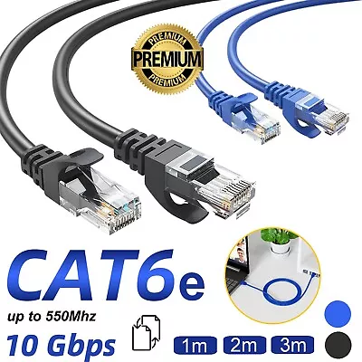Cat 6e 0.3m 0.5m 1m 2m 3m 5m RJ45 UTP Ethernet Network Lan Cable Patch Lead • $11.99