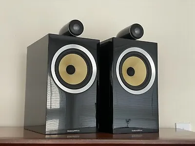 EXCELLENT Bowers & Wilkins CM6 S2 Bookshelf Speakers Gloss Black AUDIOPHILE • $1149.99