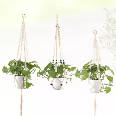 3 Pcs Rope Pot Holder Hanger Plant Holder Available Plant Net Bag • $18.79