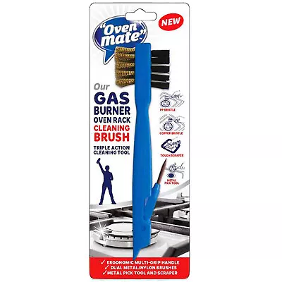 £11.65 • Buy OVEN MATE Oven Rack Hob Cleaning Brush Gas Burner Cooker Grill BBQ Scraper