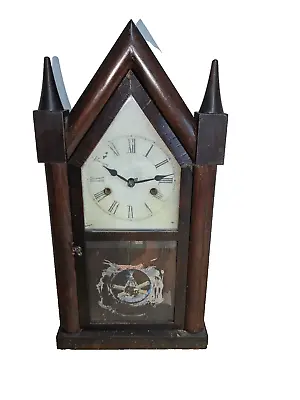 E.N. Welch Eight Day 19TH Century Steeple Parlor Clock  • $90