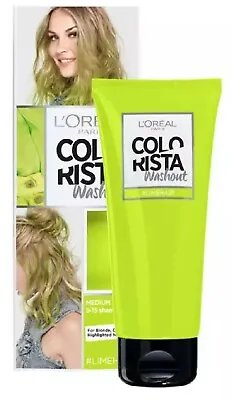 L'oreal Colorista Washout Semi-Permanent Hair Colour Lime Green 017 80ml • £5.99