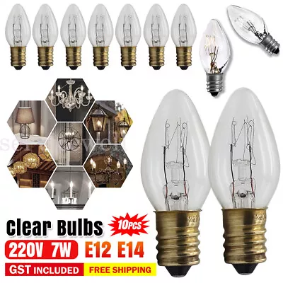 8/10pcs Clear Night Light Lamp Replacement Bulbs 7W 220V E12/E14 Bulb Home Decor • $15.45