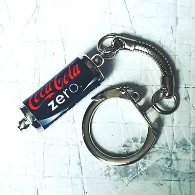 Unique COKE ZERO CAN KEYRING Fab COCA COLA Soda DRINK Keychain MINIATURE Keys • £3.99