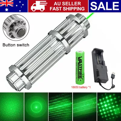 1000Mile Green Laser Pointer Pen 532nm Visible Beam Light Adjustable Focus Torch • $42.89