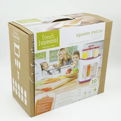 Infantino Fresh Squeezed Infant Pouch Squeeze Station Feeding Line Food Prep New • £24.99