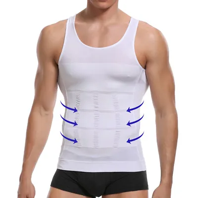 Men's Body Slimming Tummy Control Shaper Vest Waist Trainer Shapewear Underwear  • $14.79