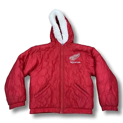 Vintage Detroit Red Wings Full-Zip Jacket Women’s Medium M Puffer • $39