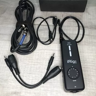 IK Multimedia IRig Pro I/O Instrument/mic Audio Interface For IPhone+iPad+Mac/PC • $99