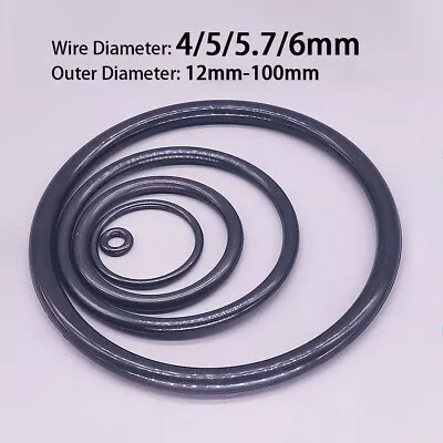 £1.50 • Buy Nitrile Rubber O Ring Seals , 4/5/5.7/6mm Wire Diameter, 4mm-100mm Outer Dia