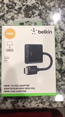 Belkin HDMI To VGA Adapter With Micro-USB Power And Audio Support • $30