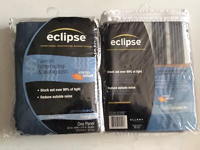 2 Lot Eclipse Energy Saving Noise Reducing Blackout Curtains 42x54 And 42x84 • $39