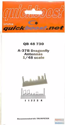 QBT48730 1:48 Quickboost A-37B Dragonfly Antennas (TRP Kit) • $12.69