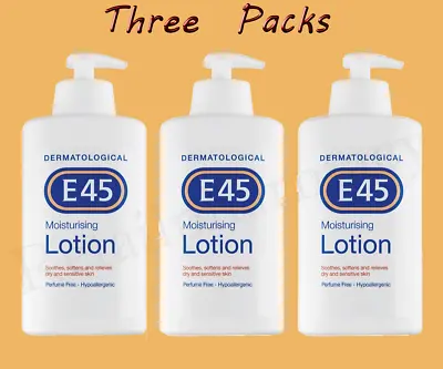 E45 Lotion Pump 500g -Dermatological - Skin Care Cream 3 Bottles Exp = 11-2026 • $80.09