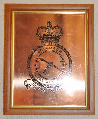 Royal Air Force 55 Squadron Copper Wall Plaque RAF • £30