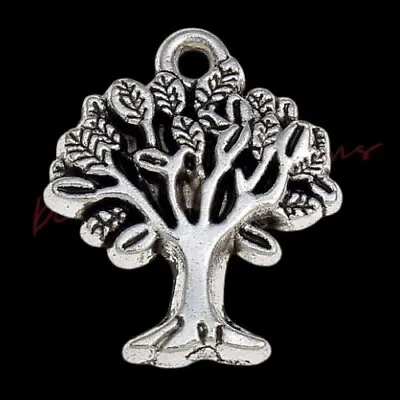£2.95 • Buy 20 Pcs Tibetan Silver Tree Of Life Charms Pendant Oak Nature Pagan Wiccan I33