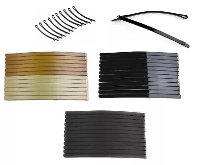£3.85 • Buy 12x Wide Long Metal Curved Bobby Pins Hair Grip Jumbo Hair Pin Hair Slide