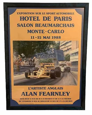 Hotel De Paris Monte Carlo 1988 By Alan Fearnley FRAMED • $219