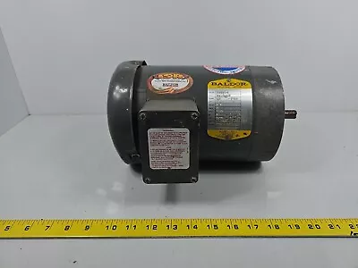 Baldor 35A13W207 AC Electric Motor 1-1/2 HP 1725 RPM 3 Phase 575V 57C Frame • $52